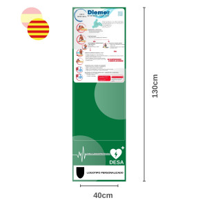 Cartel Columna Zona Cardioprotegida Catalan